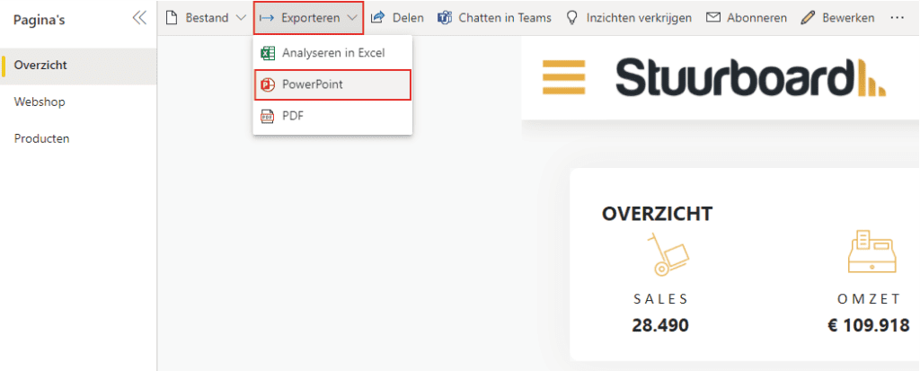Export Power BI to PowerPoint