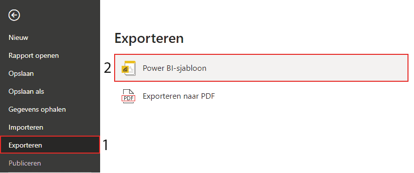 Creating a Power BI template