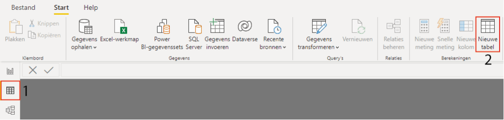 Add new table in Power BI