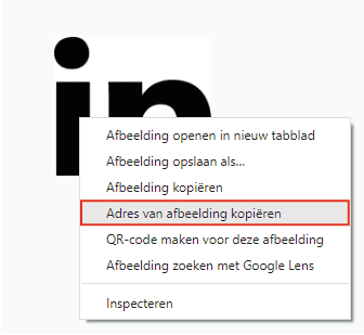 Copy LinkedIn address