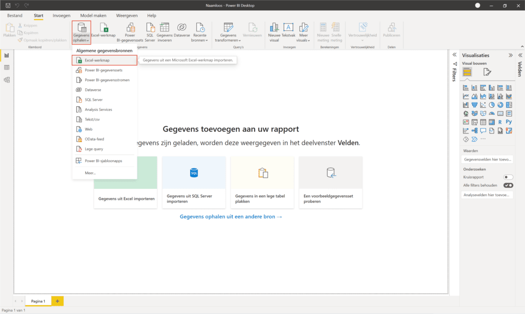 Excel workbook Power BI