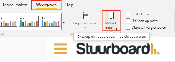 Mobiele indeling activeren in Power BI