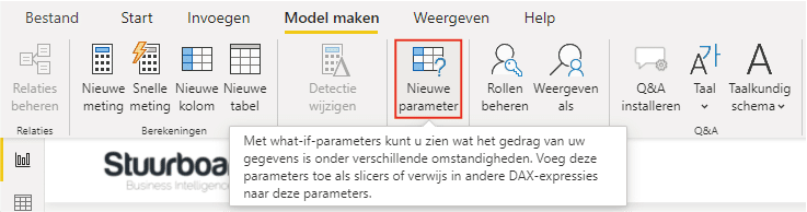 Parameter toevoegen Power BI