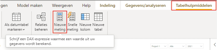 Nieuwe DAX-expressie toevoegen