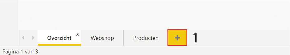 Pagina toevoegen in Power BI