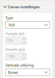 type formaat van pagina in power bi wijzigen